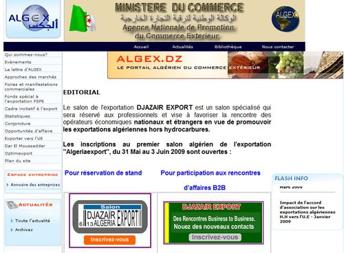 Algex home page BtoB